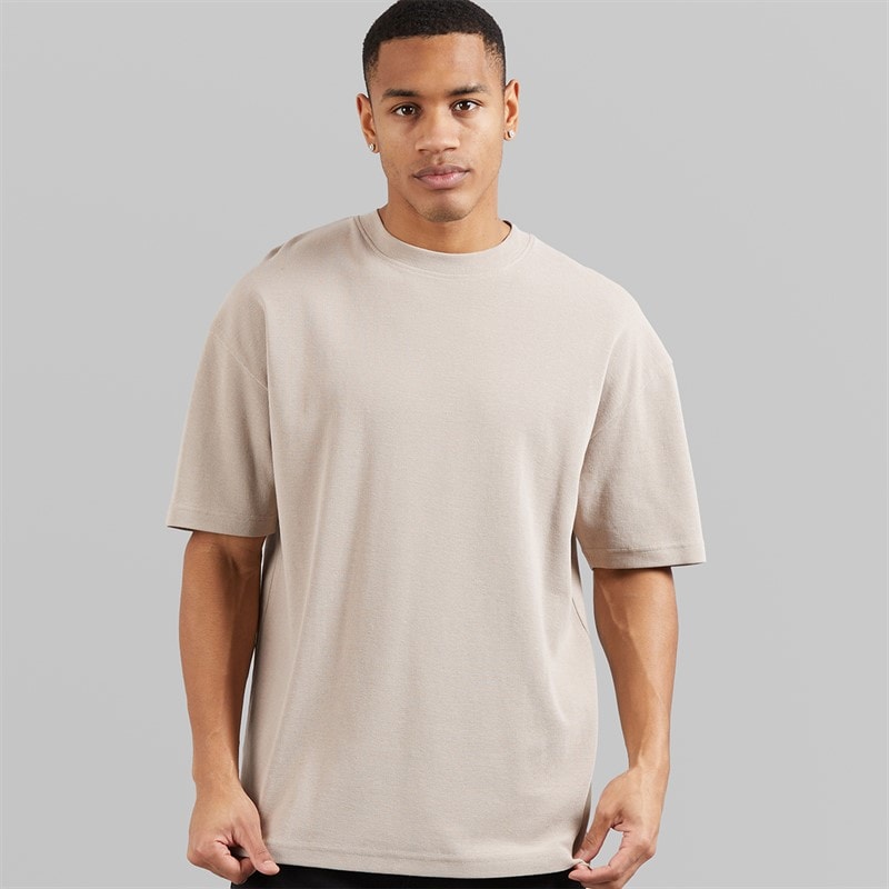 Brave Soul Herre Relaxed Fit Lao T-shirts beige