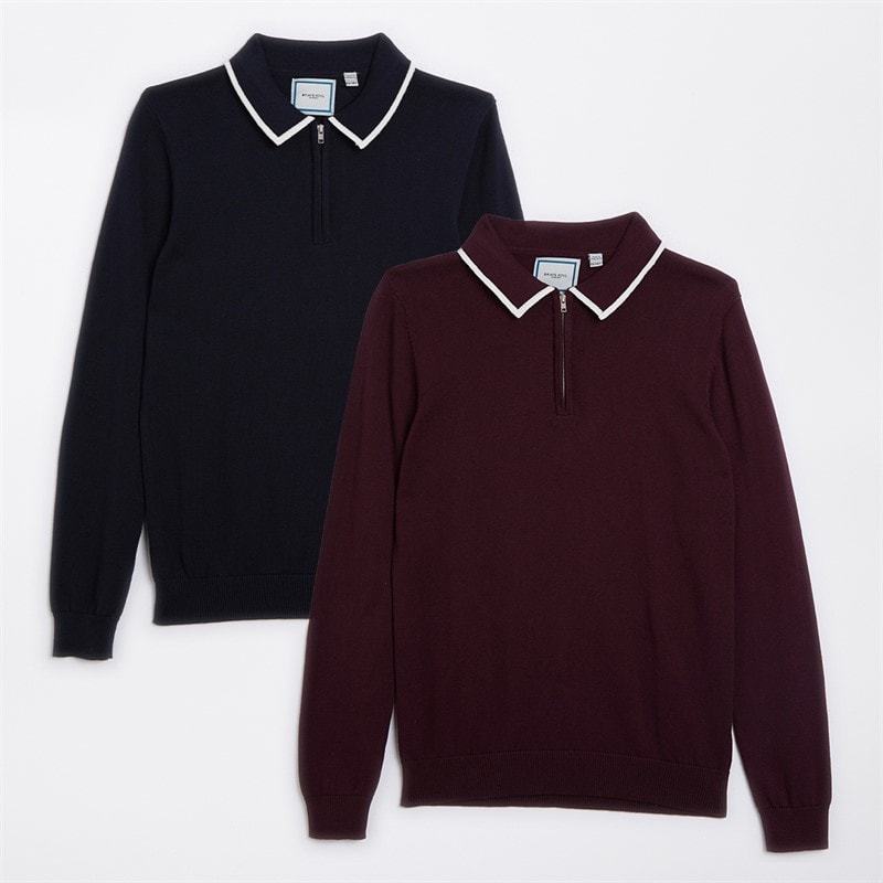 Brave Soul Drenge To Pak Langærmet Poloshirts Multi
