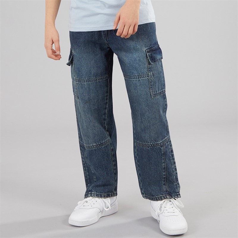 Brave Soul Drenge løs pasform jeans mellemtrådet blå