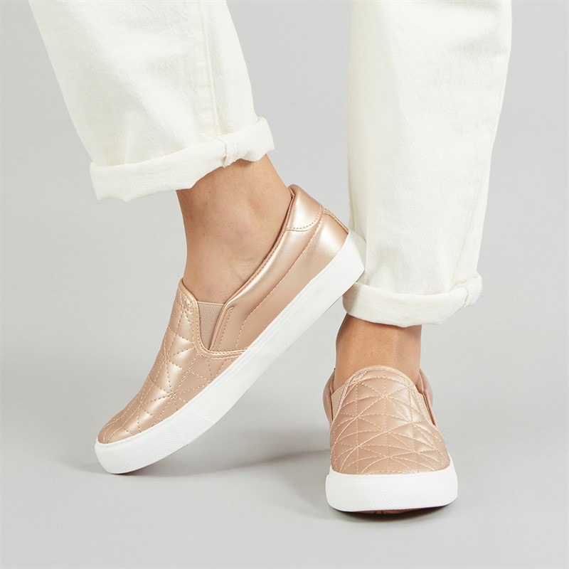 Brave Soul Dame Ster Gevatter Slip On Trænere Rose Gold Metallic