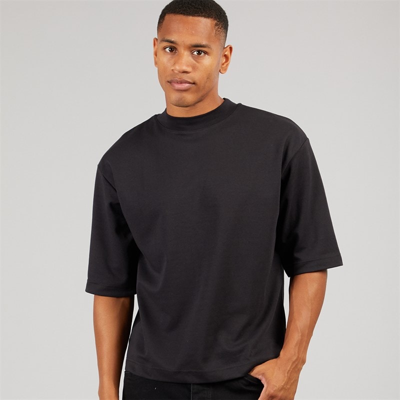 Brave Soul Herre Faust Oversized T-Shirt Jet Black