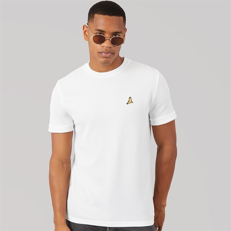 Brave Soul Herre Qunita Rund Hals T-Shirt Cream