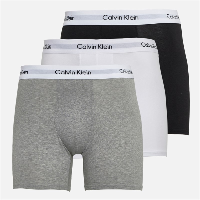 Calvin Klein Herre bomuld stretch tre pak bokser trusser Sort/Grey Heather/Hvid
