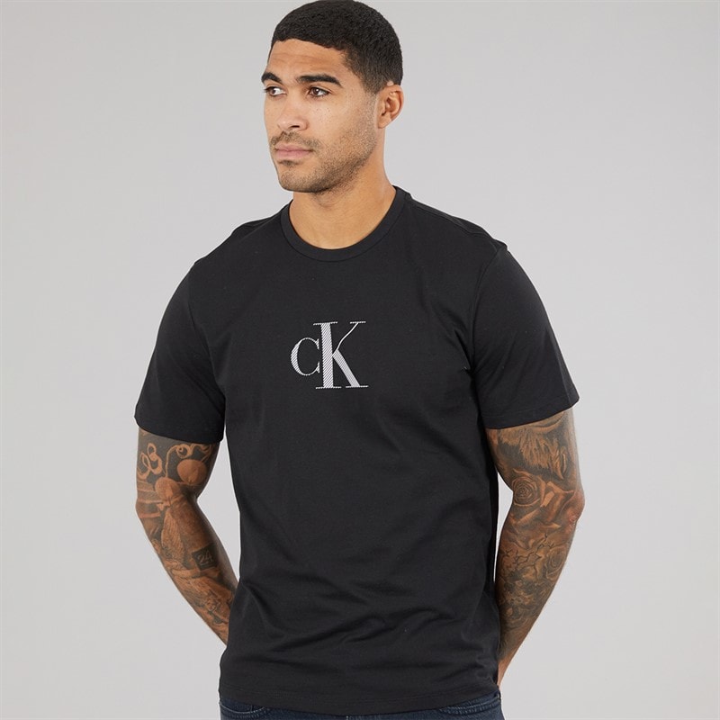 Calvin Klein Herre Kortærmet Supima Brystbroderet Polo Skjorte Sort