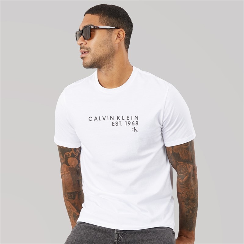 Calvin Klein Herre Laze T-shirt Hvid