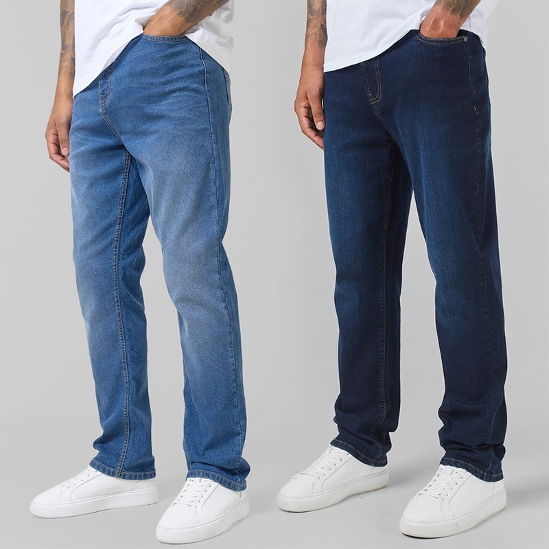 Closure London Herre Jeans Med Lige Ben Flerfarvet