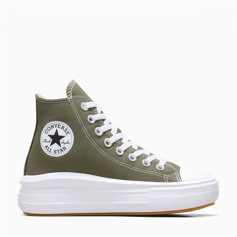 Converse Dame Chuck Taylor All Star Move Hi Træningssko Utility / Hvid / Sort