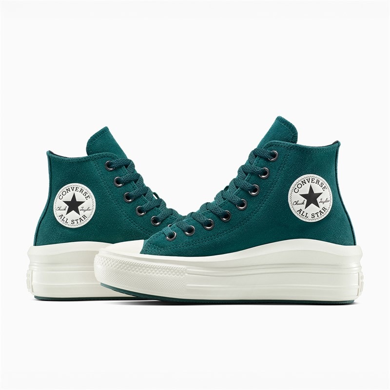 Converse Dame Chuck Taylor All Star Move Platform Ruskind Træningssko Darkly Jaded/Egret/Sort