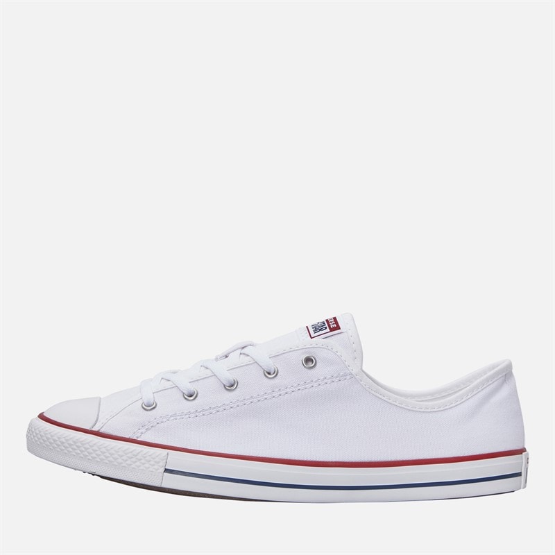 Converse Dame Chuck Taylor All Star Dainty Canvas Træningssko Hvid/Rød/Blå