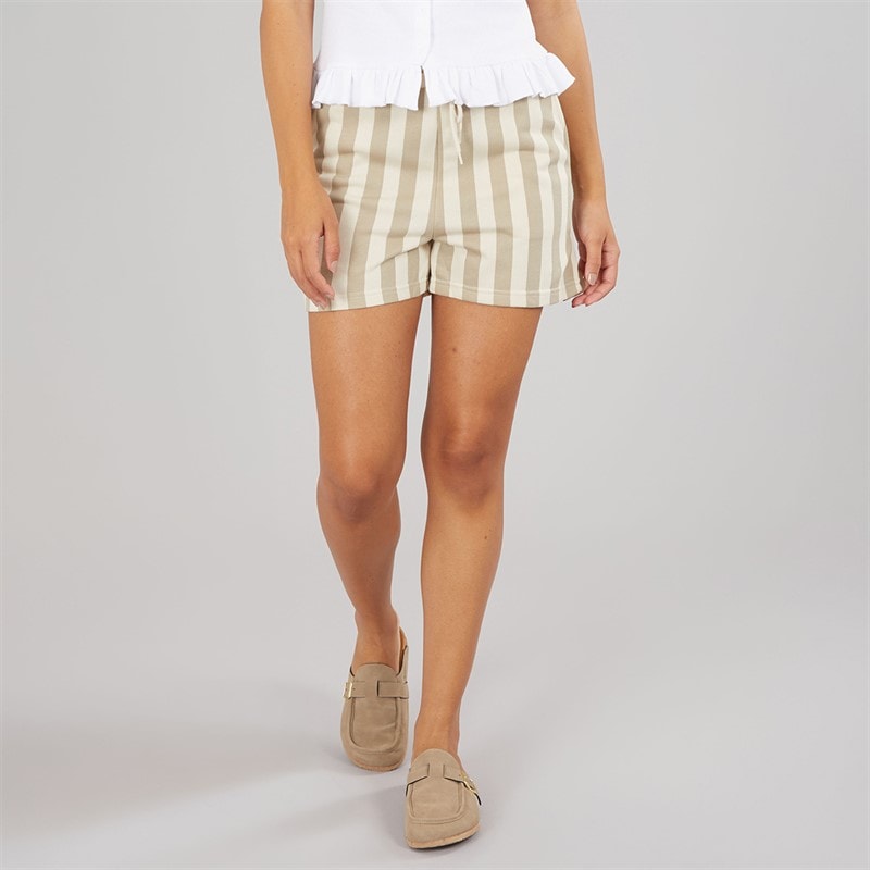Pieces Dame Chili Stribe Shorts Crockery