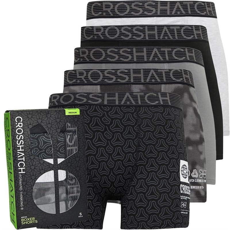 Crosshatch Herre Buzzard Boxer shorts Flerfarvet