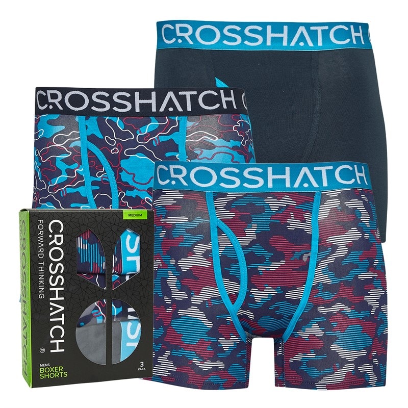 Crosshatch Herre Linamo Boxer shorts Flerfarvet