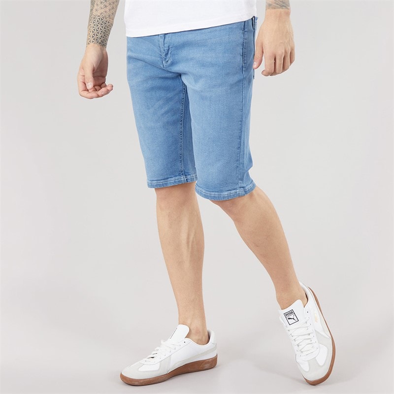 Crosshatch Herre Hammersmith Denim Shorts Light Wash