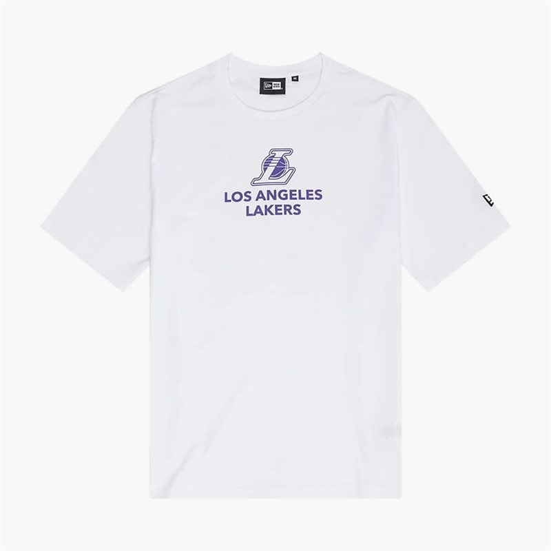 New Era Herre NBA Grafisk Los Angeles Lakers T-shirt Whi