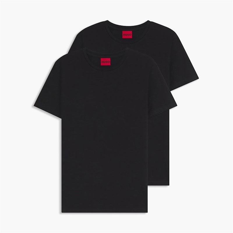 HUGO Herre Hugo rund T-shirt Sort