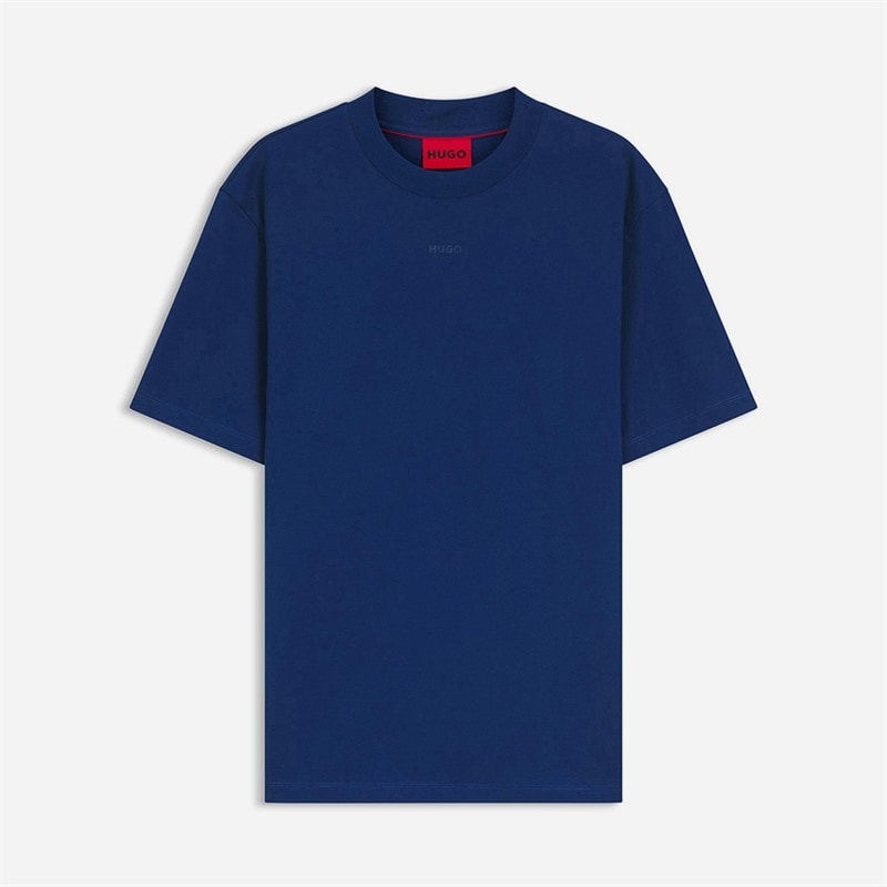 HUGO Herre Dapolino T shirt Åben blå
