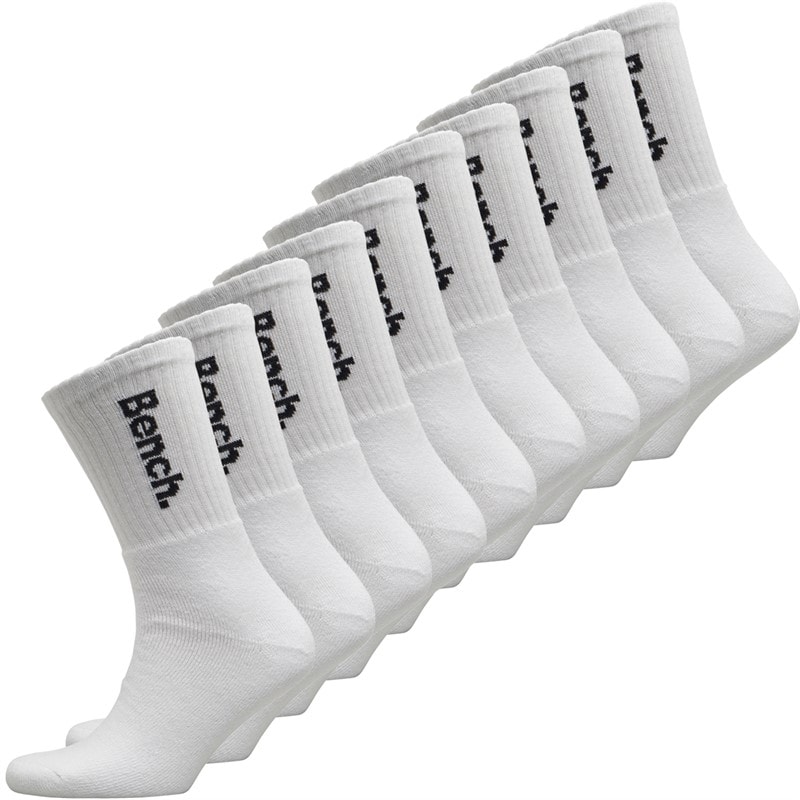 Bench Herre Ardal Ten Pack Polstrede Crew Sokker Hvid/Sort