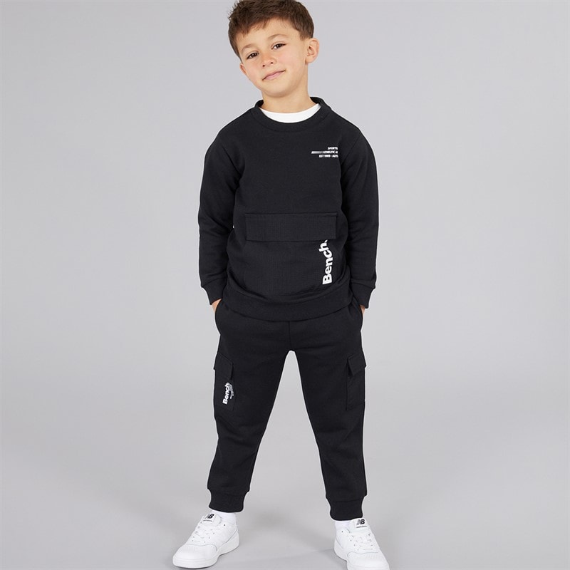 Bench Sæt med Sweatshirt og Joggingbukser til Drenge Sort