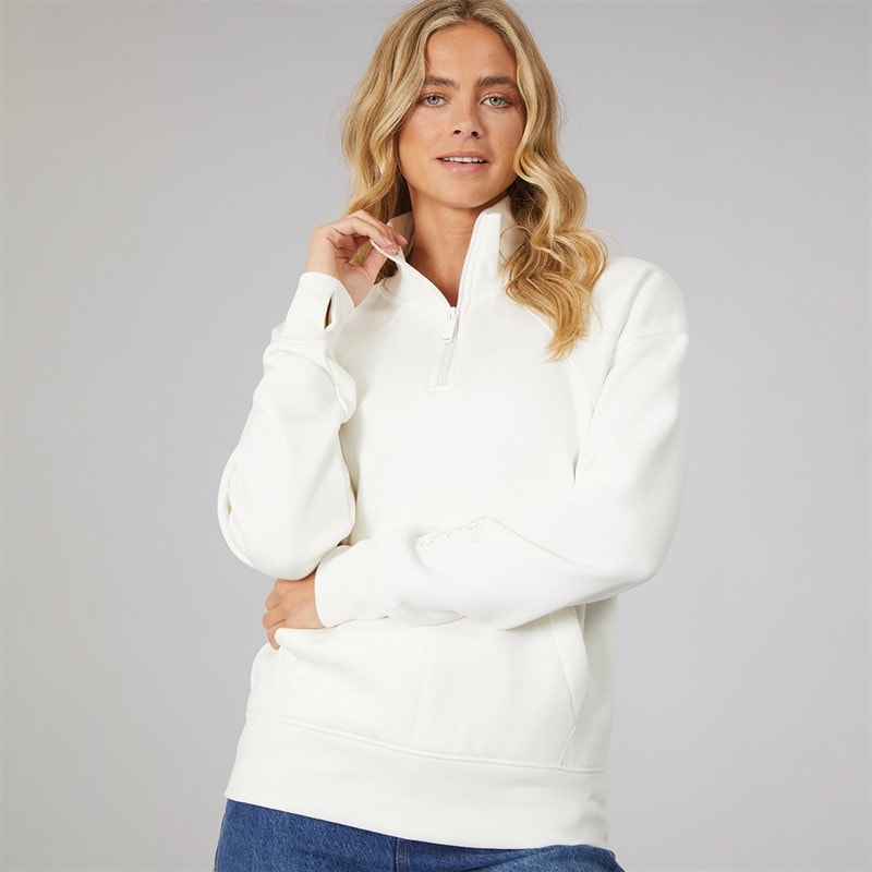 Bench Dame Zilia Sweatshirt Vinter Hvid