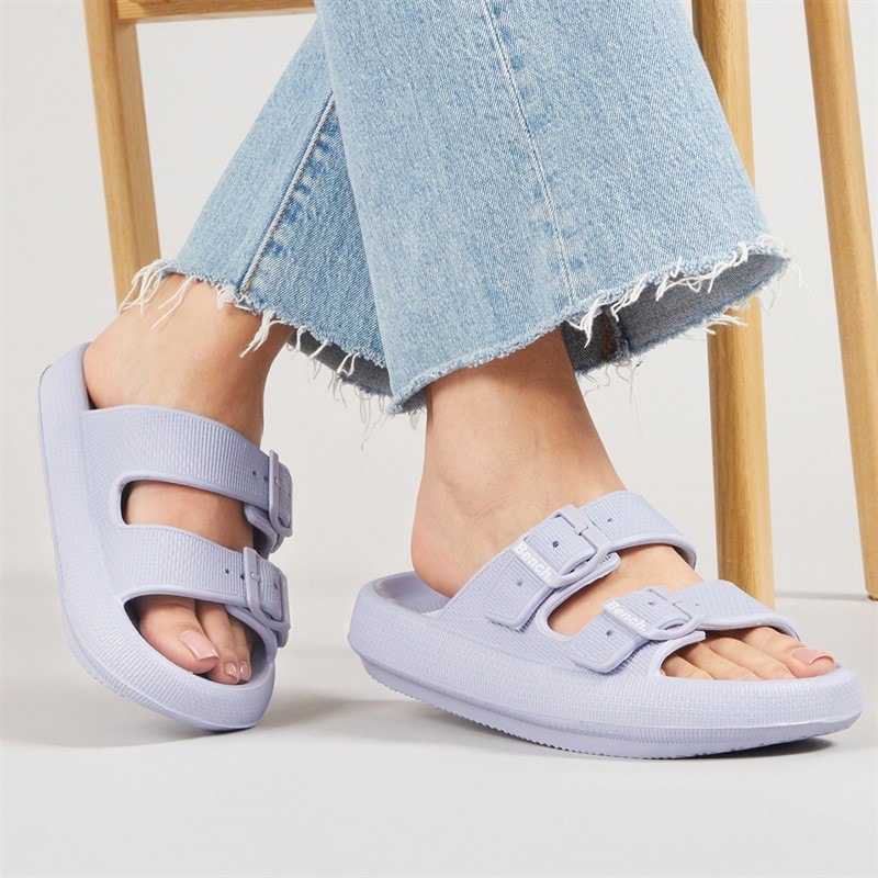 Bench Dame Ibbette Sandaler Med Dobbelt Rem Lilac