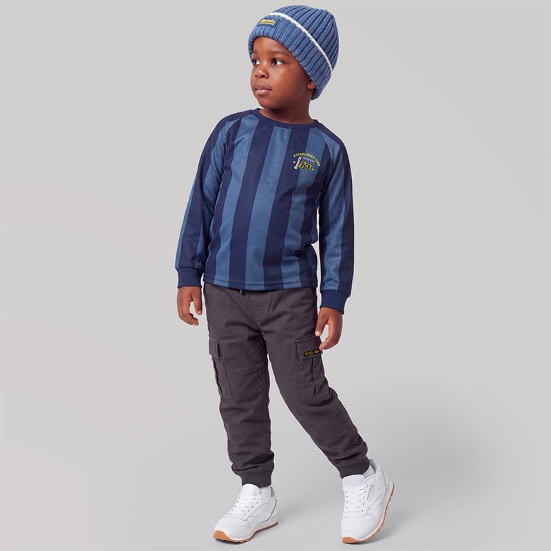 Bench Drenge Langærmet Trøje Cargobukser Og Hue Sæt Marineblå