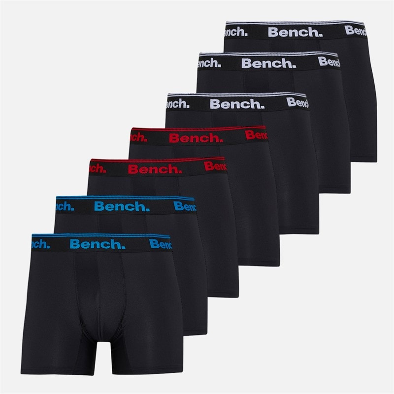 Bench Herre syv pak jacquard linning bokser shorts Sort