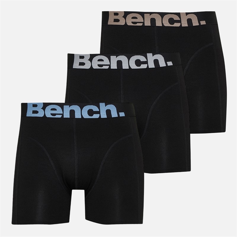 Bench Herre tre pak jacquard linning bambus bokser shorts Sort