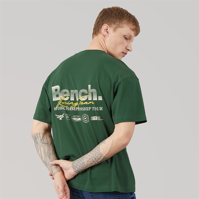 Bench Herre Bastio Oversized T-shirt Primal Green