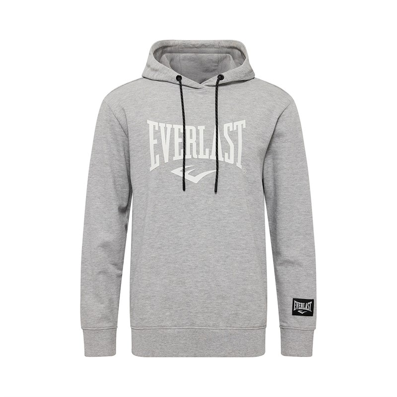 Everlast Herre Ikonisk Maksimeret Logo Sweat Hoodie Grå Melange