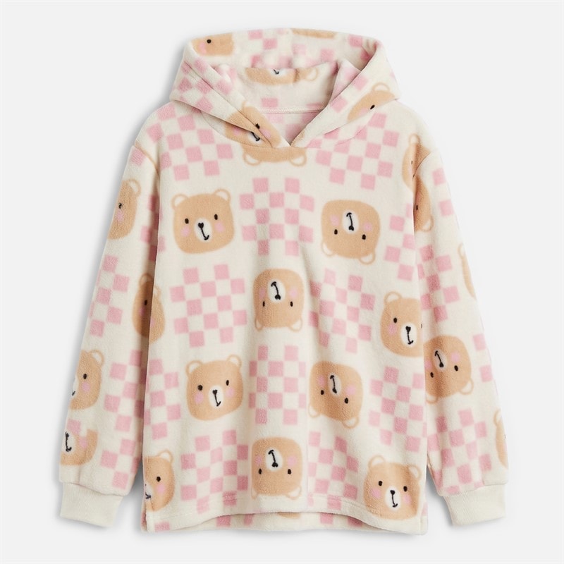 Board Angels Børne Piger bamse tæppe hættetrøje Pink Multi