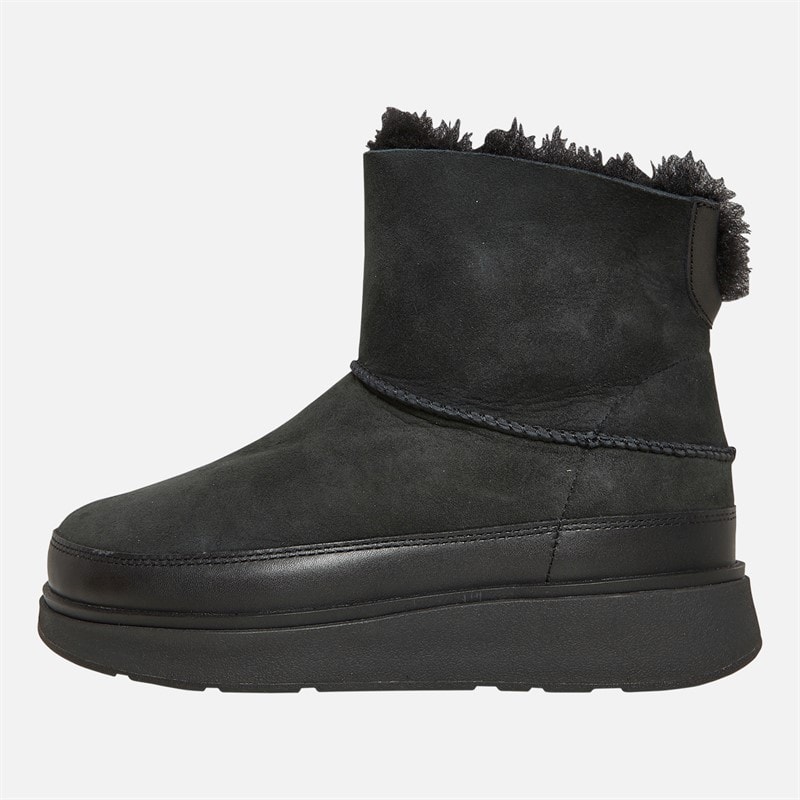 FitFlop Dame Gen-FF Mini Shearling Støvler Dobbeltsidet Sort