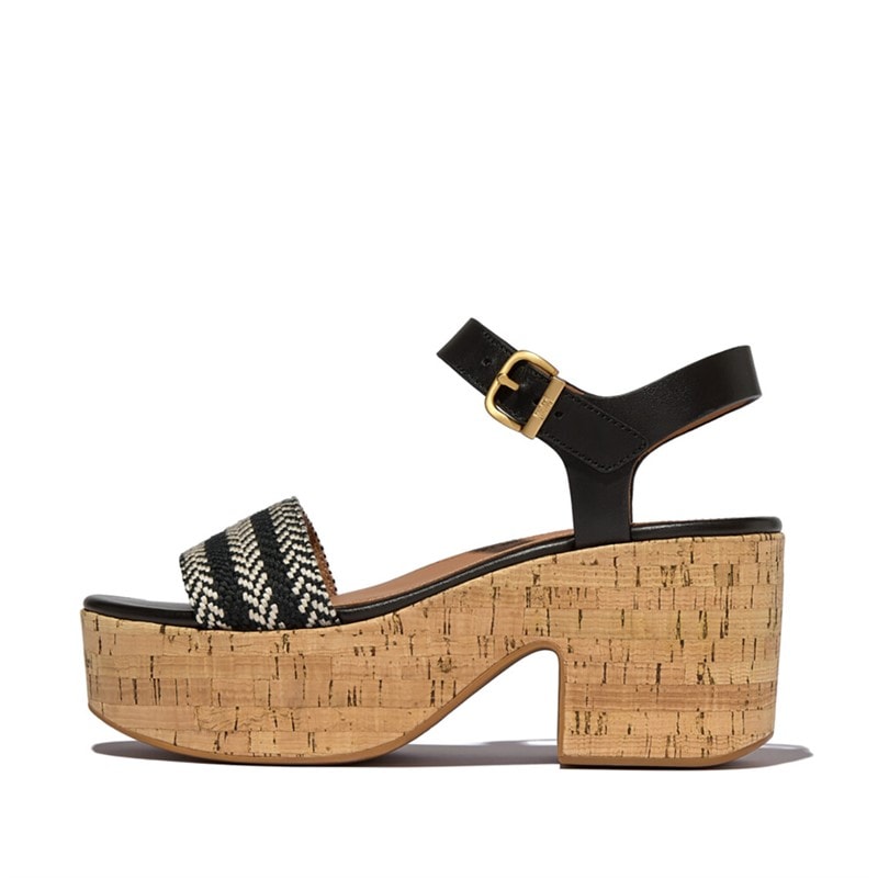 FitFlop Dame ankelrem platform sandaler Sort