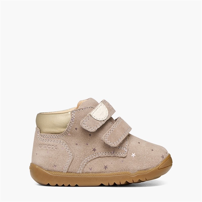 GEOX Baby Piger Macchia Velcro Træningssko Mørk beige
