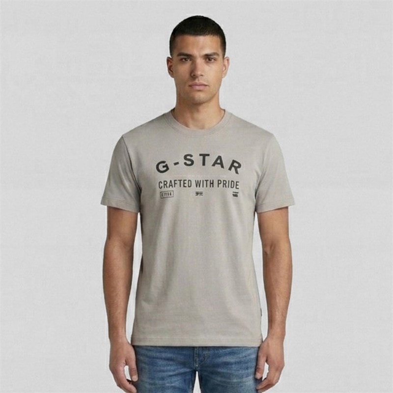 G-STAR Herre Bryst Logo T-shirt Grå