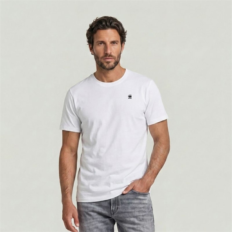 G-STAR Herre Slim T Shirt Hvid