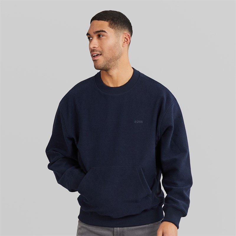 Hugo Boss Herre We Winterbrush Sweatshirt Dark Blue