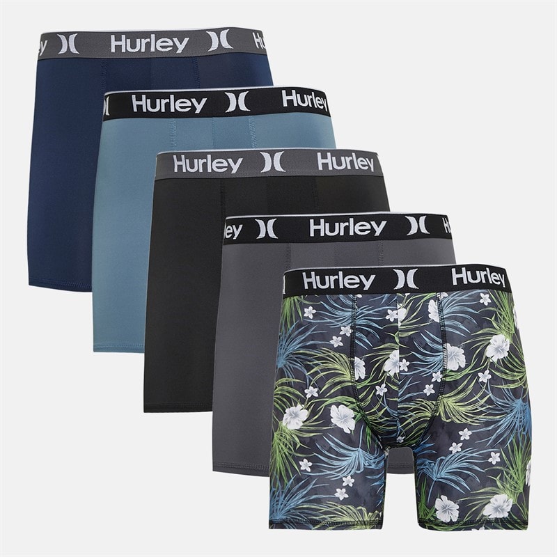 Hurley Herre Regrind Fem Pak Undertruser Sort / Blå