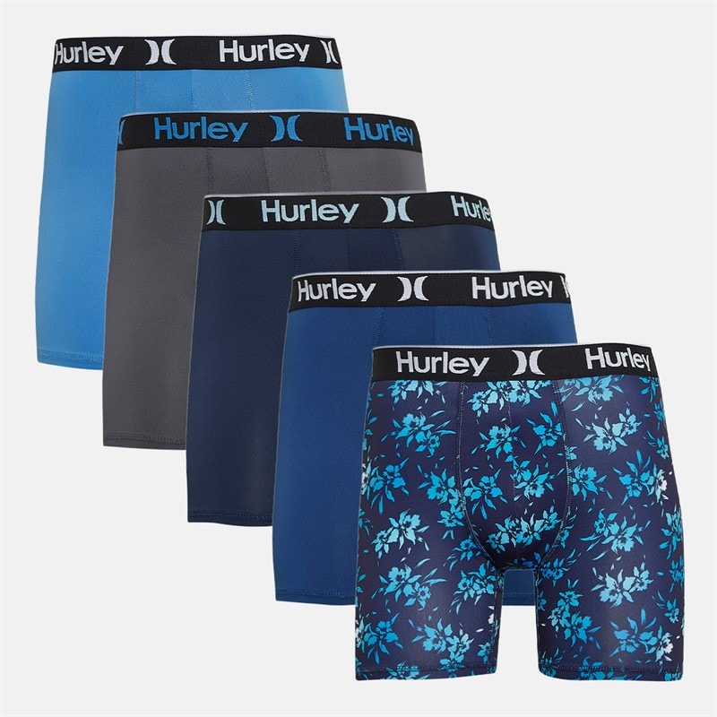 Hurley Herre Regrind Fem Pak Undertruser Lyseblå