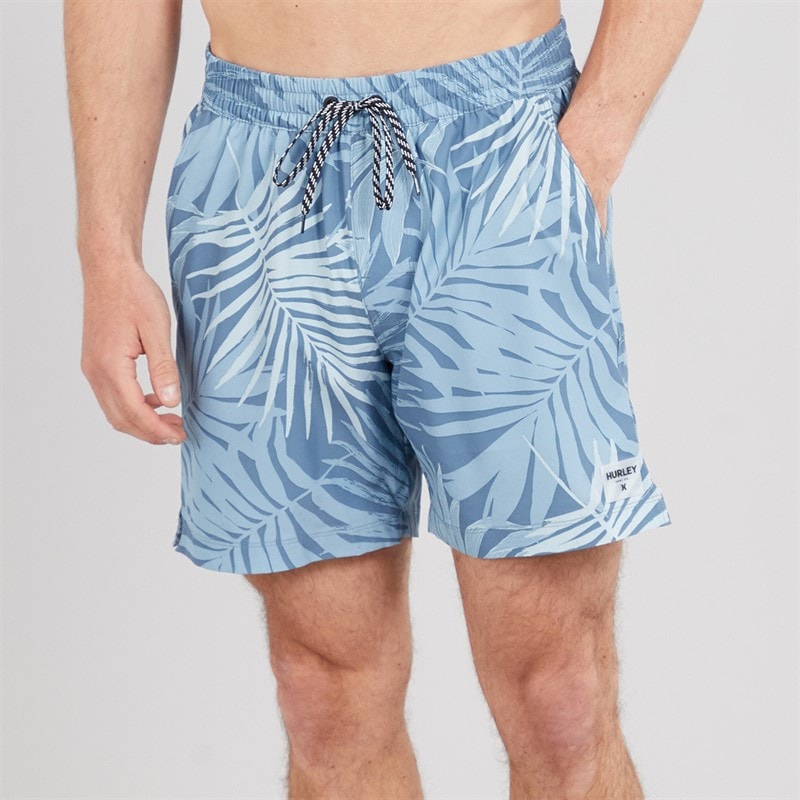 Hurley Herre Tropic Bregne Volley Svømme Shorts Blå/Brun