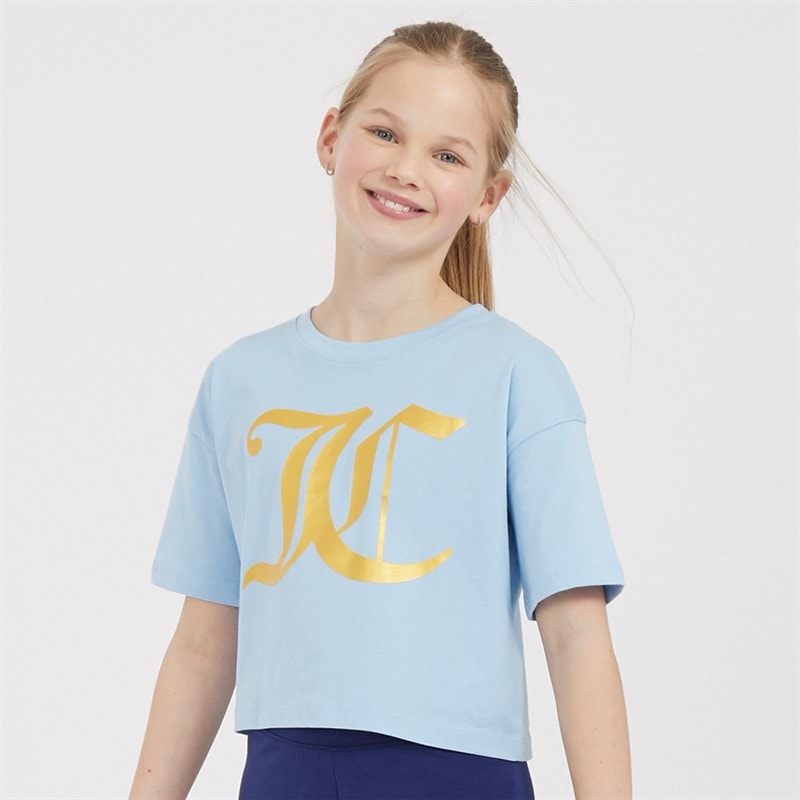 Juicy Couture Piger Tonal T-shirts Blå