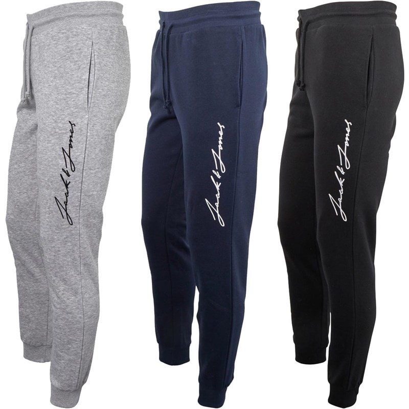 JACK & JONES Herre Jax Tre Pak Sweat Pants Tap Shoe/Light Grey Melange/Navy Blazer