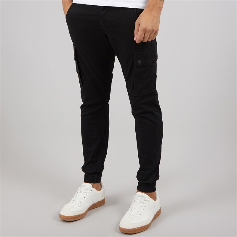 JACK & JONES Herre Paul Warner AKM 111 Cargo Bukser Sort