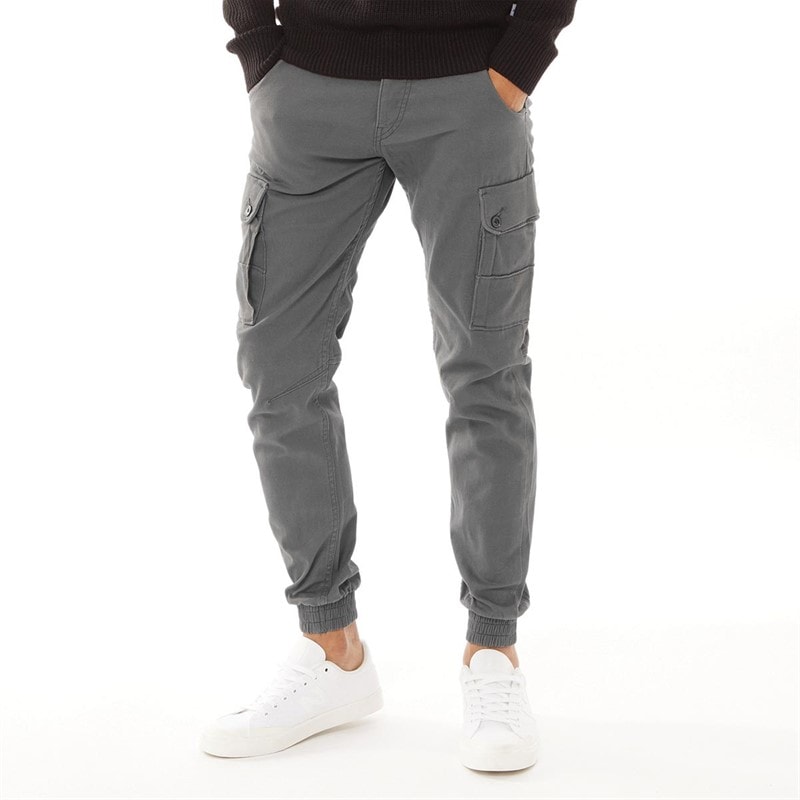 JACK & JONES Herre Paul Warner AKM 111 Cargobukser Asfalt