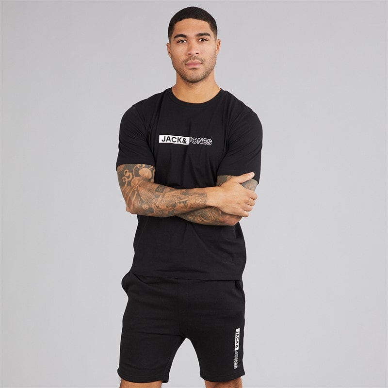 JACK & JONES Herre Neo T-shirt Og Shorts Sæt Sort