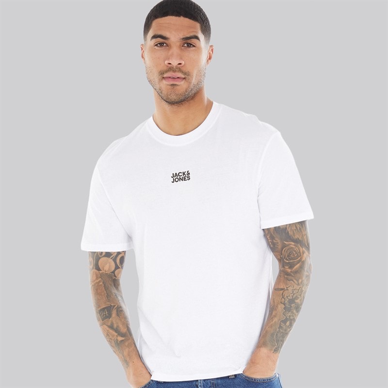 JACK & JONES Hvid T-shirt til Herre Klassisk