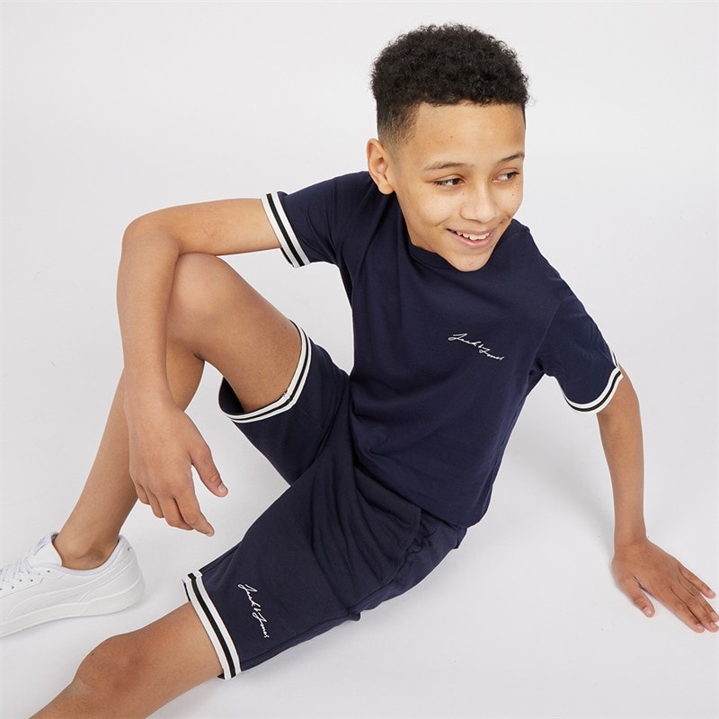 JACK & JONES Drenge Jaxon T shirt Og Shorts Sæt Navy Blazer