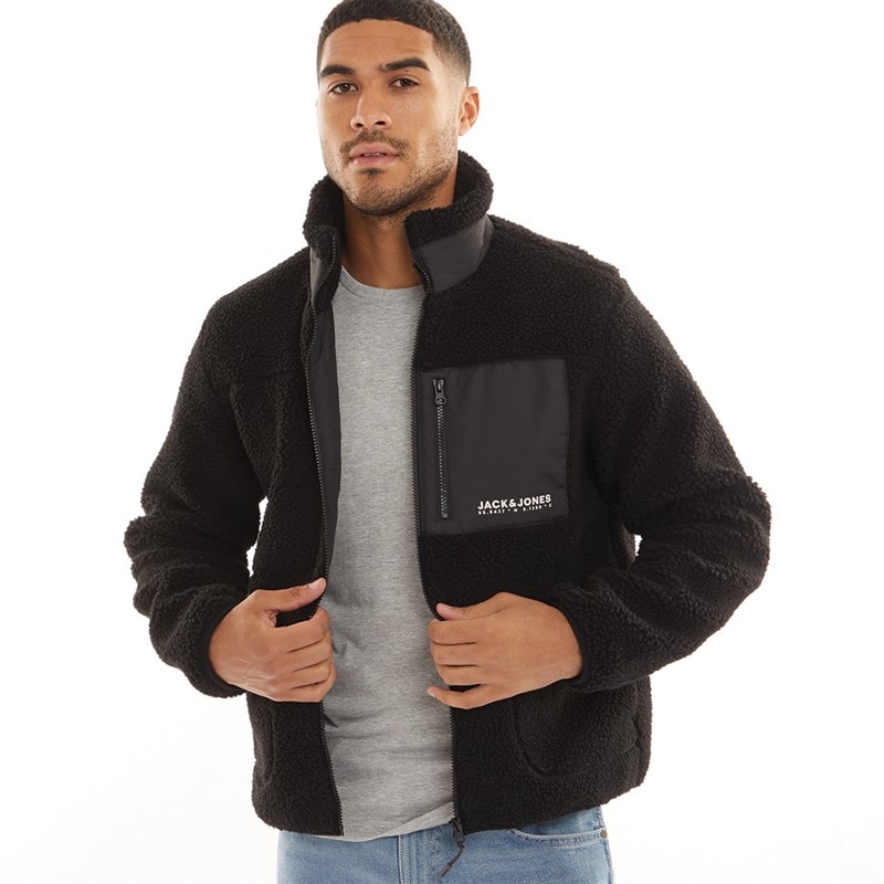 JACK & JONES Mænd Vesterbro Teddy Jakke Sort