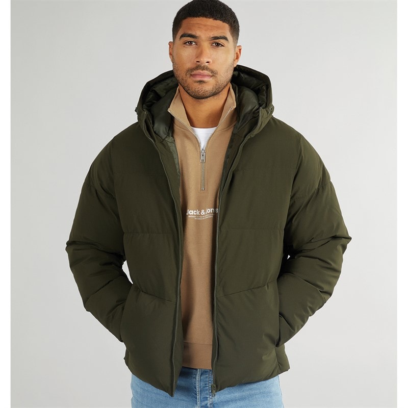 JACK & JONES Herre Brady Hætte Dunjakke Rosin