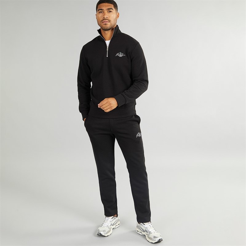 JACK & JONES Herre Mountain Åben Kant 1/4 Træningsdragt Sort
