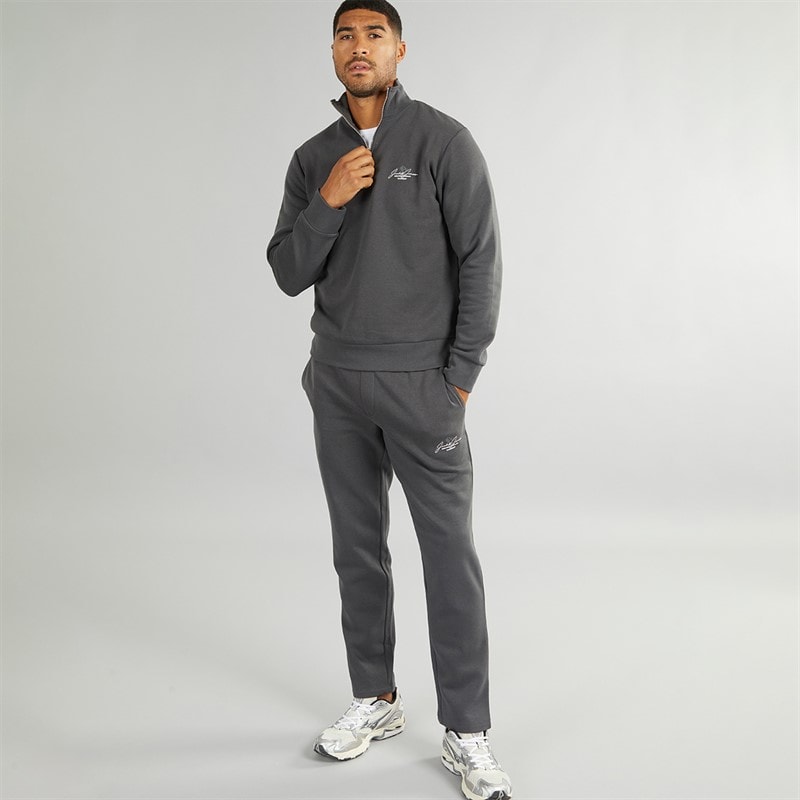 JACK & JONES Herre Mountain Åben Kant 1/4 Træningsdragt Asfalt